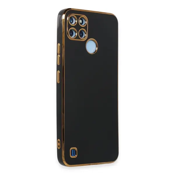 Realme C25Y Kılıf Volet Silikon - Siyah