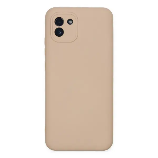 Samsung Galaxy A03 Kılıf Nano içi Kadife Silikon - Pudra
