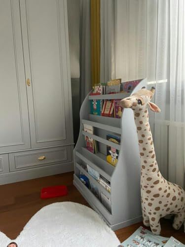 Perla montessori kitaplık (gri)