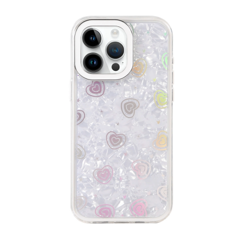 Apple İphone 15 Pro Max Lumi Desenli Kapak - Beyaz