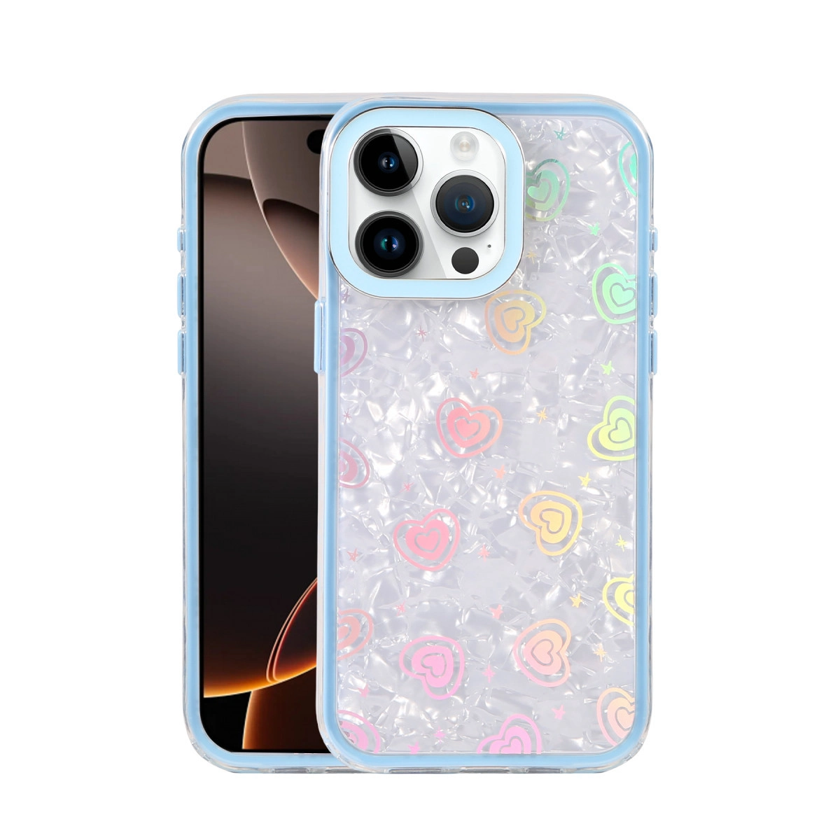 Apple İphone 15 Pro Max Lumi Desenli Kapak - Mavi