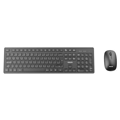 SPT6318 Kablosuz Klavye ve Mouse Seti, Tam Boyutlu, Sağ ve Sol Elle Kullanıma Uygun, Türkçe Q Klavye, Siyah