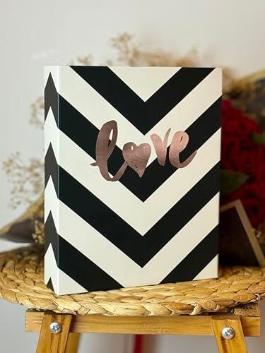 10x15 cm 200 Fotoğraf Kapasiteli Üçgen Love Desenli Renkli Anı Albümü