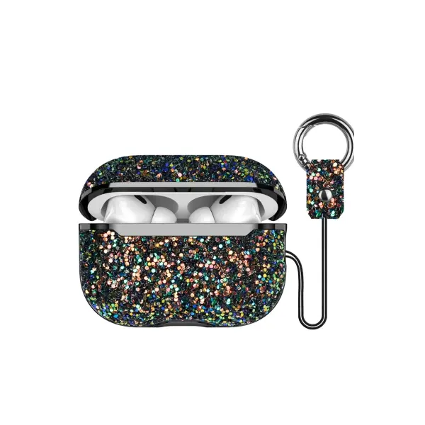 Onegif Apple Airpods 2 (2.nesil) Bright Simli Airpods Kapak - Siyah