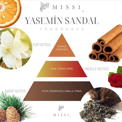 Ahşap Kaideli Yasemin Sandal Seramik Koku Taşı Hediye Seti