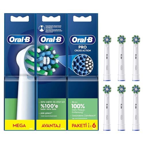 Cross Action Şarjlı Diş Fırçası Yedek Başlığı, 6 Adet