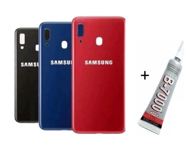 SAMSUNG A20 Arka Batarya Pil Kapağı KIRMIZI (B7000