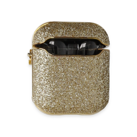 Apple Airpods 2 (2.nesil) Spell Simli Kılıf - Gold