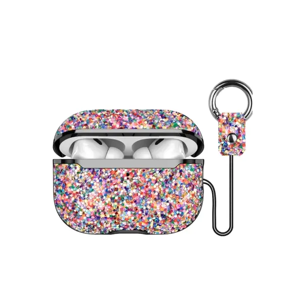 Onegif Apple Airpods Pro 2 (2.nesil) Bright Simli Airpods Kapak - Gold