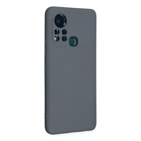 İnfinix Hot 11s Kılıf Nano İçi Kadife Silikon - Gri