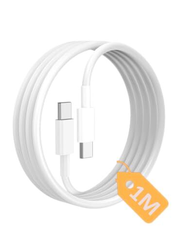 Type C-C hızlı şarj kablosu, 60 W PD, 1Metre, Tpe dış yüzey, iPhone 15/16 ve Android için (1Ad x 1Metre açık gri)