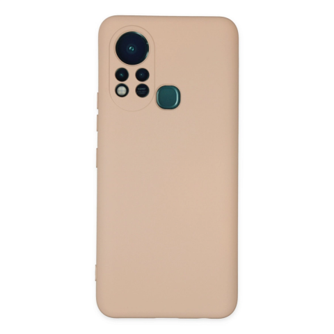 İnfinix Hot 11s Kılıf Nano İçi Kadife Silikon - Pudra