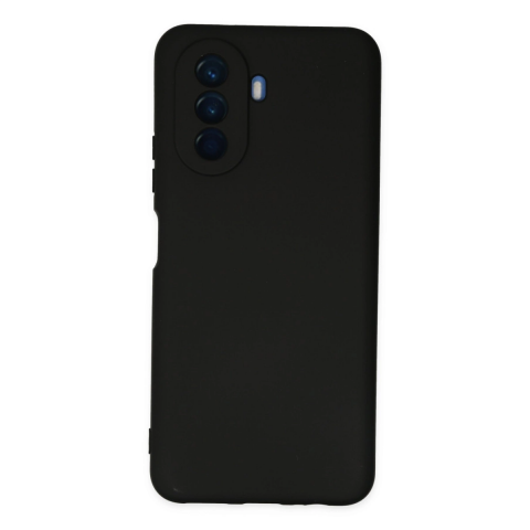 Huawei Nova Y70 Kılıf Nano İçi Kadife Silikon - Siyah
