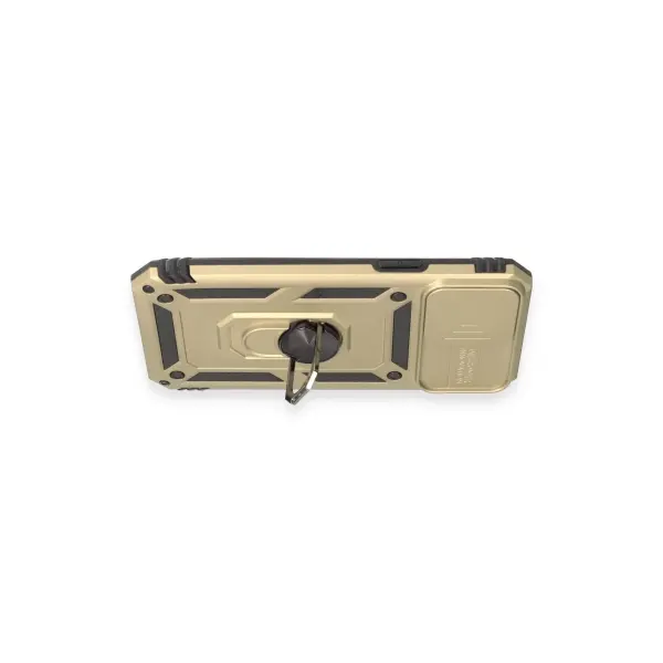 Apple iPhone 12 Pro Max Kılıf Pars Lens Yüzüklü Silikon - Gold