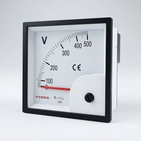 Analog Voltmetre 500V 72 X 72 VTEKE - AK-V72-500V