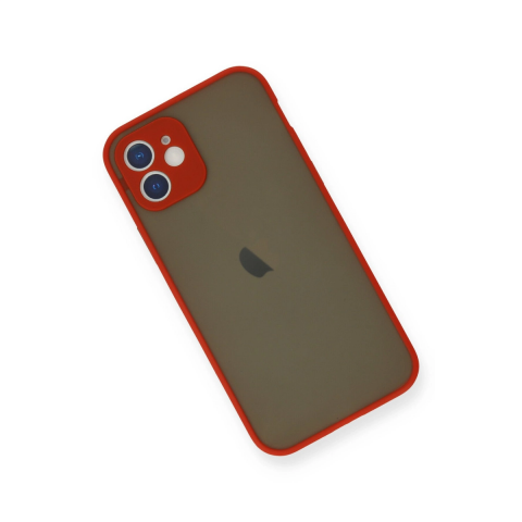 Apple İphone 12 Mini Kılıf Montreal Silikon Kapak - Kırmızı