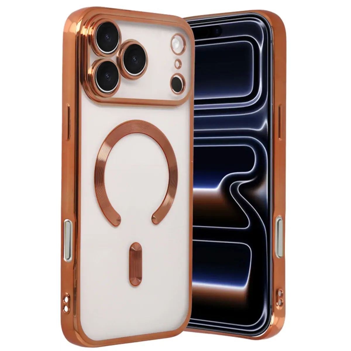 Apple iPhone 17 Pro Max Kross Magneticsafe Kapak - Turuncu