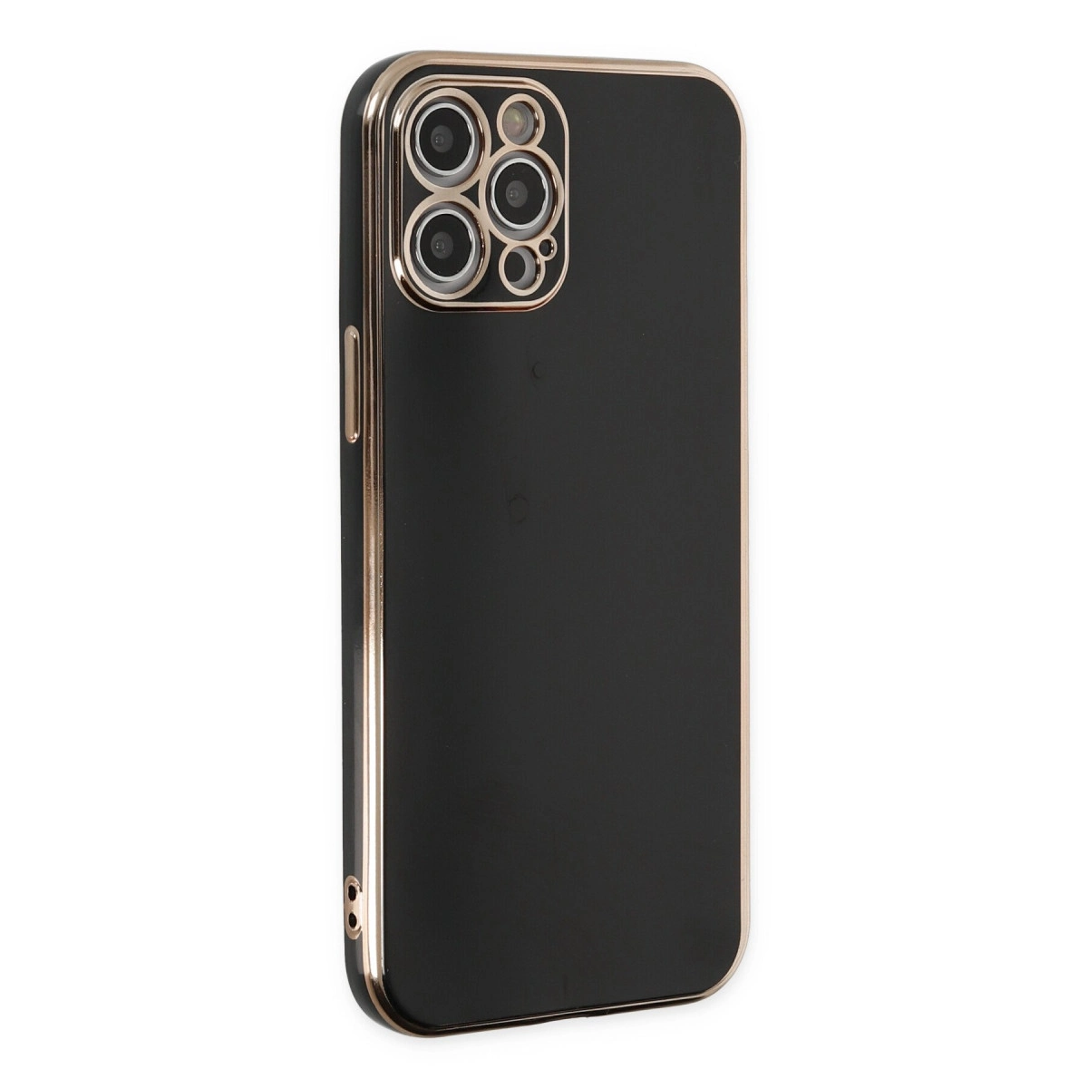 Apple İphone 12 Pro Max Kılıf Volet Silikon - Siyah