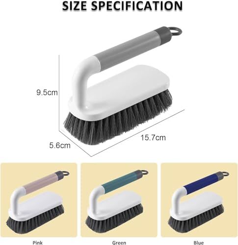 2'li Paket Saplı Dayanıklı Ovma Fırçası, Banyo, Mutfak, Halı ve Küvet Temizliği için