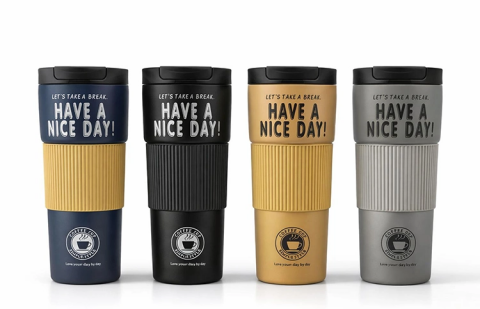 600 Ml Have A Nice Day'' 600 Ml Çift Katmanlı Paslanmaz Çelik Termos Mug Alk4624