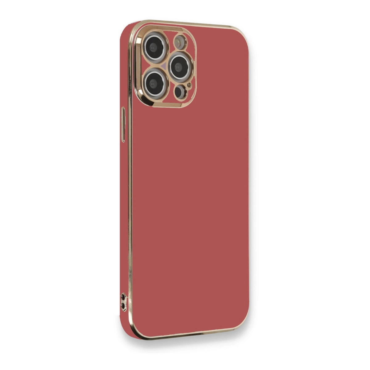 Apple İphone 12 Pro Max Kılıf Volet Silikon - Kırmızı