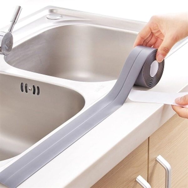 İzolasyon Şerit Bant, -Gri Su Sızdırmaz Banyo Mutfak Lavabo Küvet