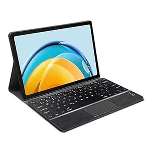 Samsung Galaxy Tab A9 Plus SM-X210 11 inch Tablet Bluetooth Touchpad Klavye + Standlı Suni Deri Kılıf -BKK5
