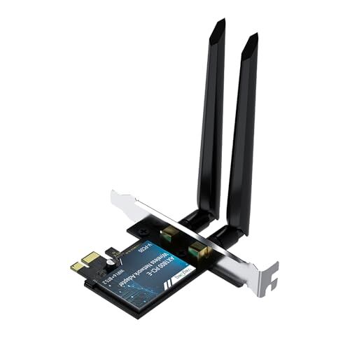AX1800 Wi-Fi 6 Alıcı ve Bluetooth 5.2 Adaptör, 5DB Dual Anten PCIe WiFi Ağ Kartı