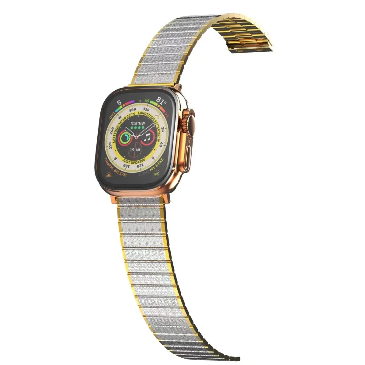 Apple Watch 42mm Made Metal Kordon - Gümüş-Gold