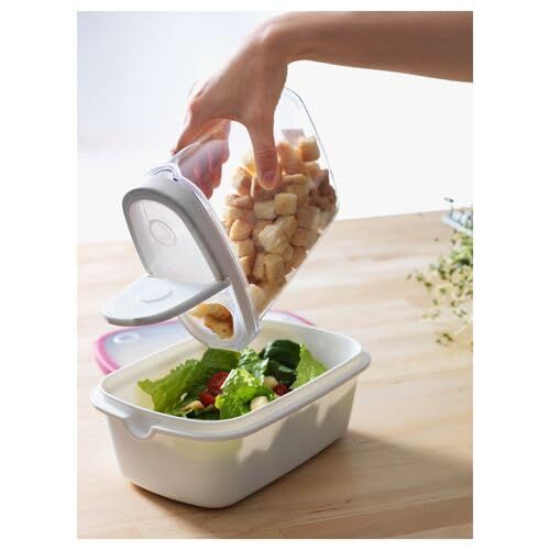 Vakumlu Kapaklı Saklama Kabı Beyaz Silikon Kauçuk Beyaz 8x18 Cm 1 Adet Orta Boy