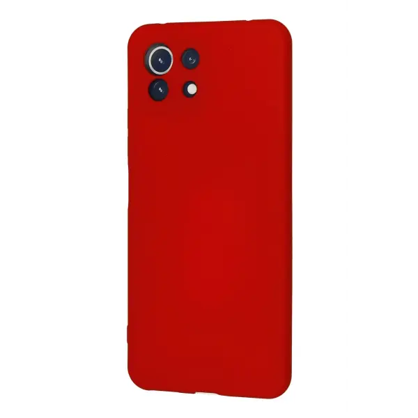 Xiaomi Mİ 11 Lite Kılıf Nano içi Kadife Silikon - Kırmızı