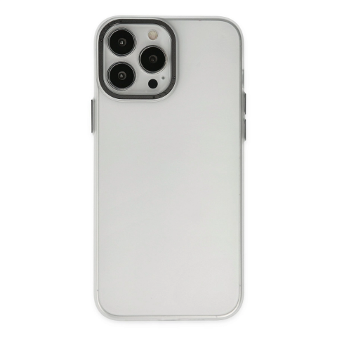 Apple İphone 13 Pro Max Kılıf Modos Metal Kapak - Şeffaf