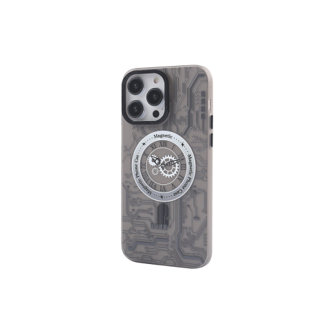 Apple İphone 14 Pro Max Kılıf Apollo Magneticsafe Desenli Kapak - Apollo Siyah - 1