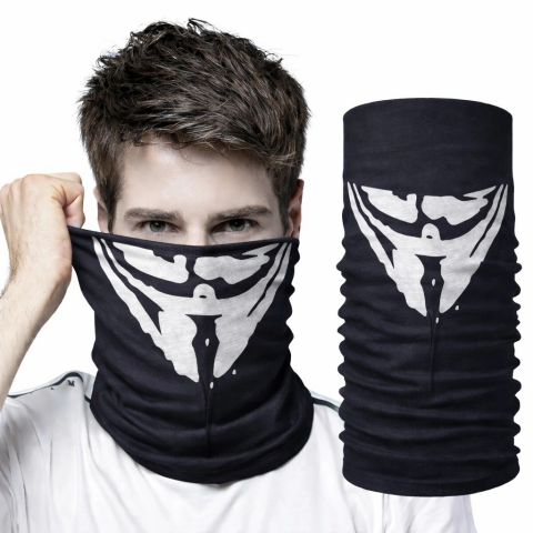 Vendetta Maskesi Desenli Baf Bandana – Çok Amaçlı Yüz Boyunluk Bandana 4 No