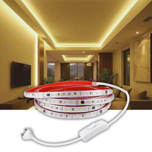 SB-6508 LED Şerit, Beyaz ve Gün Işığı, 120 LED, Silikonlu, 10 Cm Kesilebilir, 5 Metre