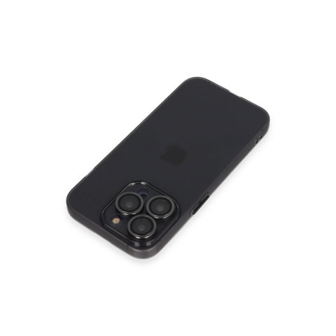 Apple İphone 13 Pro Max Kılıf Luko Lens Silikon - Siyah