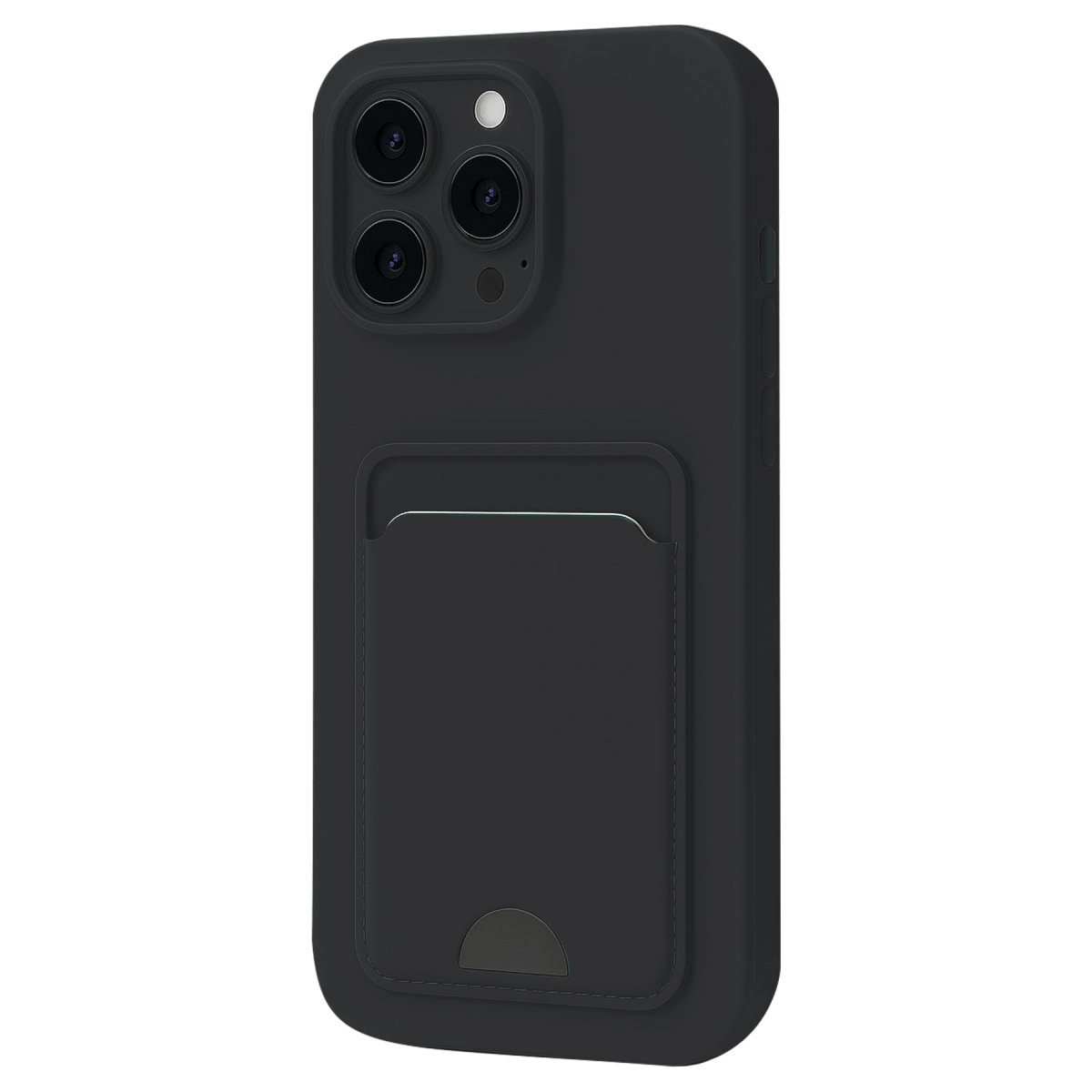 Apple İphone 16 Pro Kılıf Kelvin Kartvizitli Silikon - Siyah