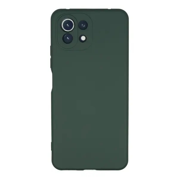 Xiaomi Mİ 11 Lite Kılıf Nano içi Kadife Silikon - Koyu Yeşil