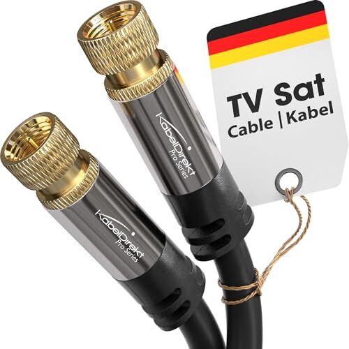 Sat TV Kablosu 20m Radyo/TV Dvb-T Dvb-C Dvb-S/Dvb-S2 İnternet Siyah