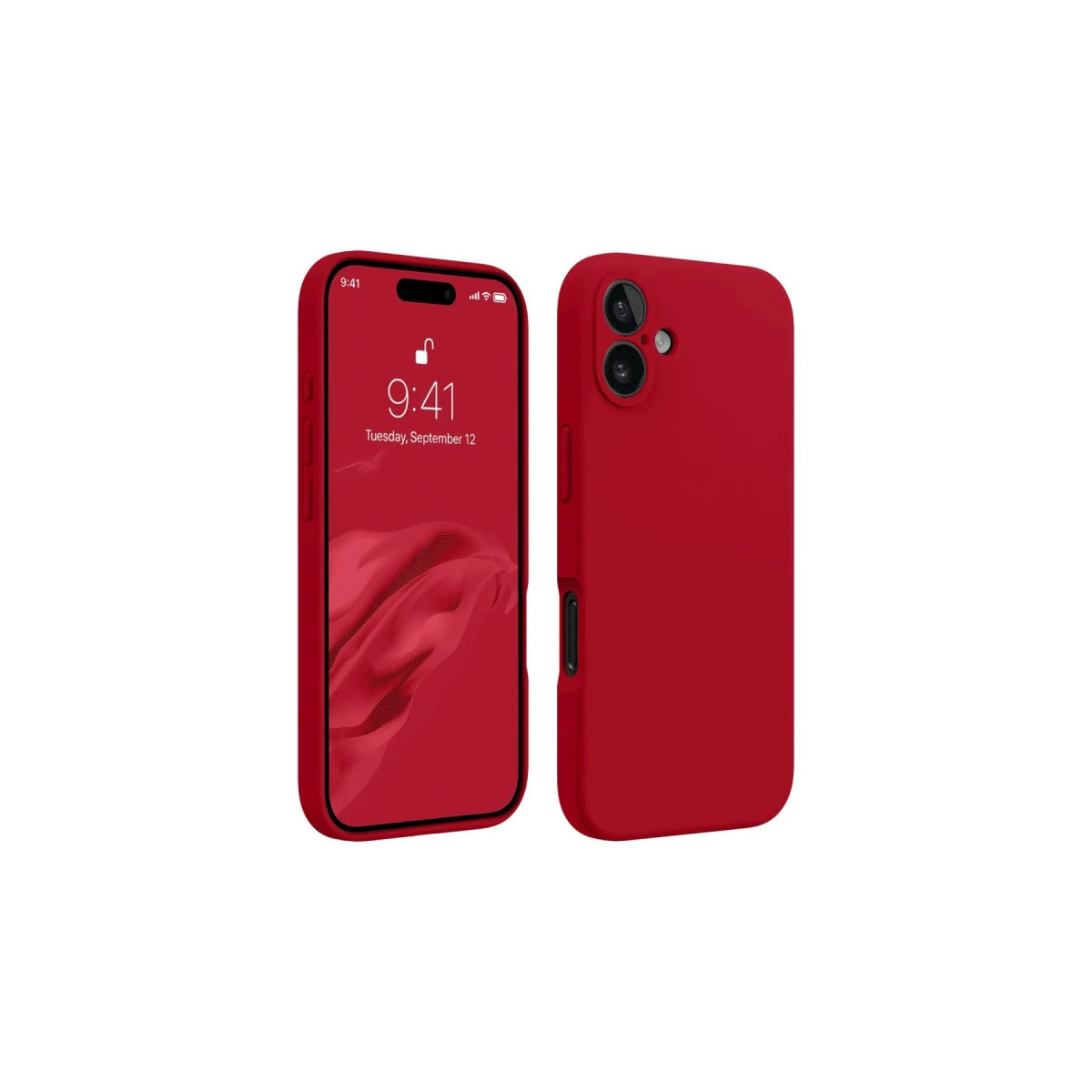 Apple İphone 16 Plus Kılıf First Silikon - Kırmızı