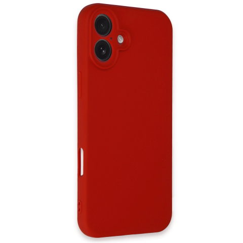 Apple İphone 16 Plus Kılıf First Silikon - Kırmızı