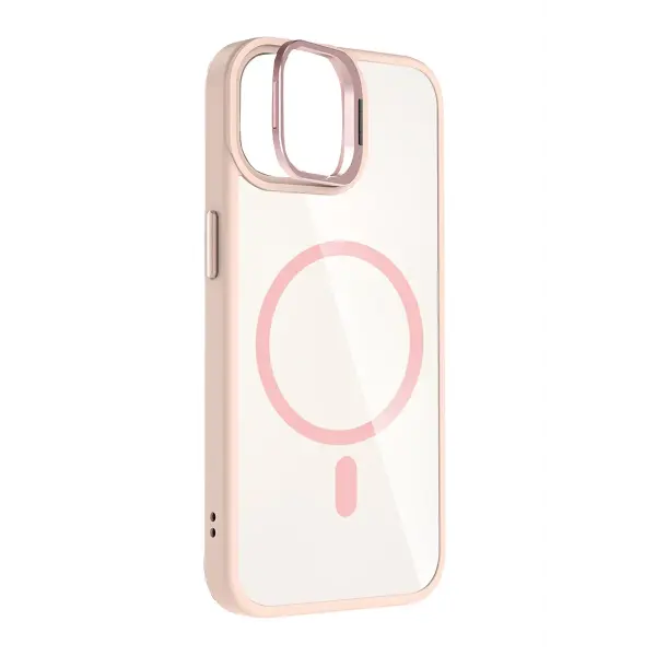 Joko Apple iPhone 11 Remim Lensli Magsafe Standlı Kapak - Pembe