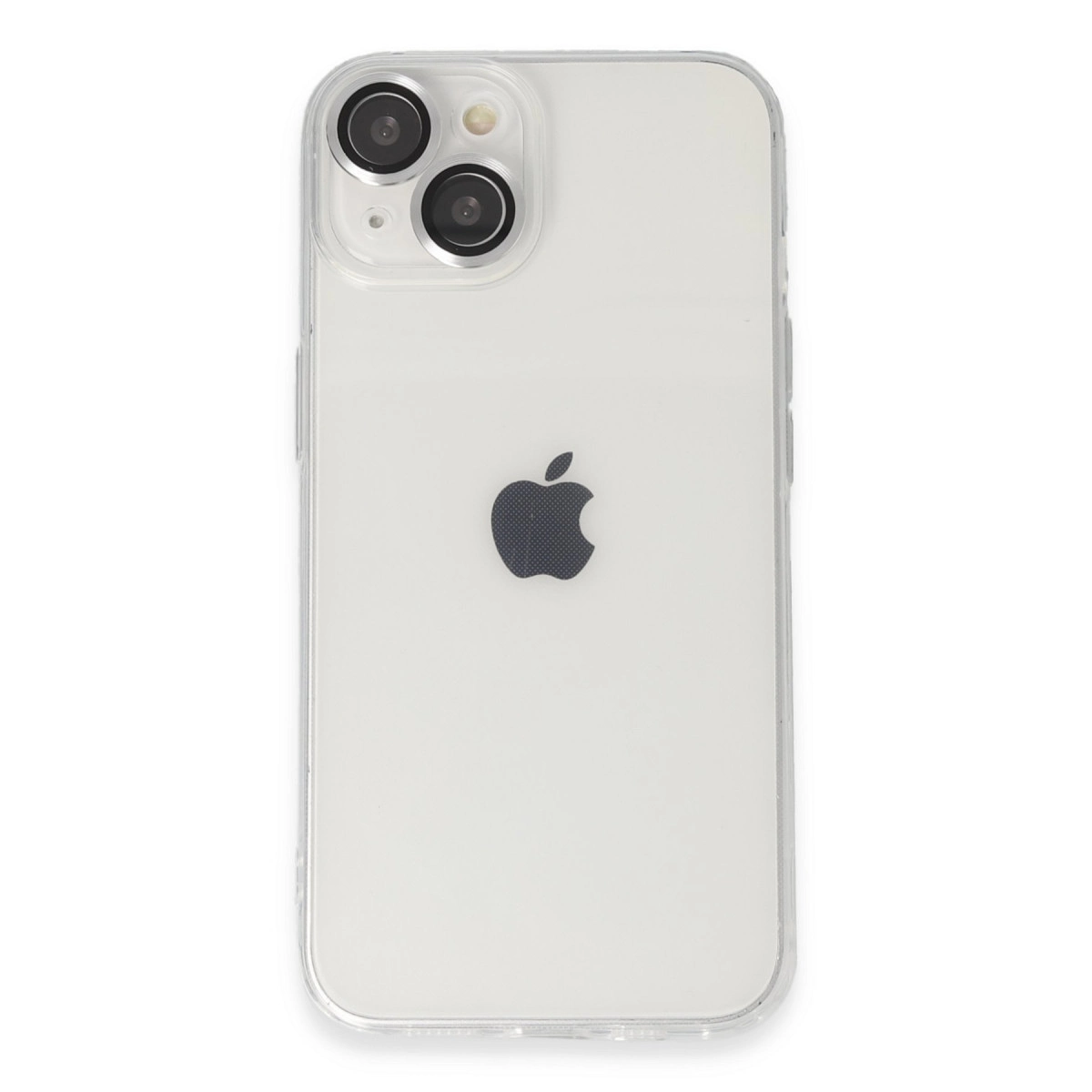 Apple İphone 14 Kılıf Luko Lens Silikon - Gümüş