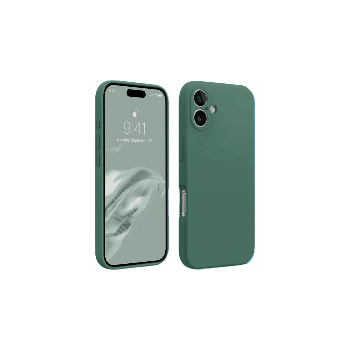 Apple İphone 16 Plus Kılıf First Silikon - Koyu Yeşil