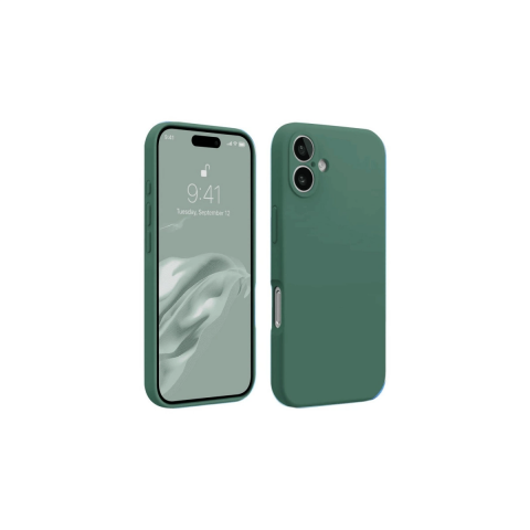Apple İphone 16 Plus Kılıf First Silikon - Koyu Yeşil