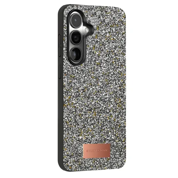 Onegif Samsung Galaxy S25 Bright Simli Kapak - Gold