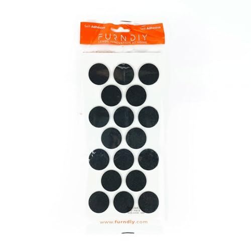 Furndıy Sandalye ve Koltuk için Kaymaz Pedler 30 mm x 18 Parça, Ahşap Zemin Koruma, Kendinden Yapışkanlı Kaymaz Eva Ped, Mobilya Ayakları için Kaymaz Pedler (Siyah, Yuvarlak)
