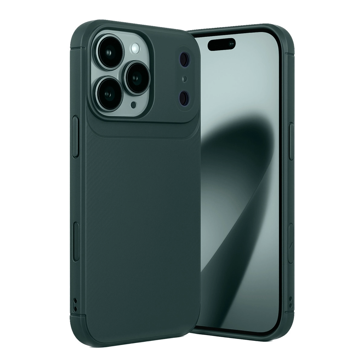 Apple İphone 17 Pro Max Auto Focus Karbon Kapak - Koyu Yeşil