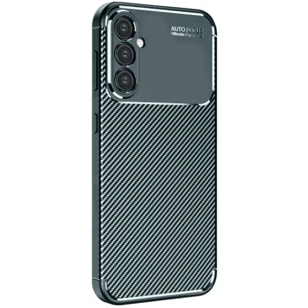 Samsung Galaxy S24 FE Kılıf Auto Focus Karbon Kapak - Koyu Yeşil
