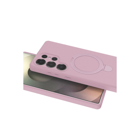 Samsung Galaxy S24 Ultra Regal Magsafe Standlı Kapak - Açık Pembe